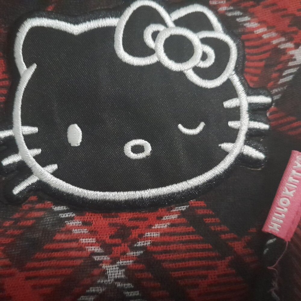 Hello Kitty Red Tartan Scarf